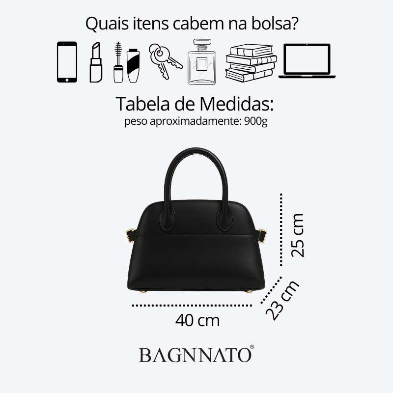 Bolsa em Couro Genuíno Feminina Endria