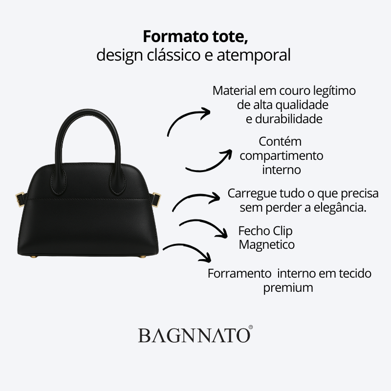 Bolsa em Couro Genuíno Feminina Endria