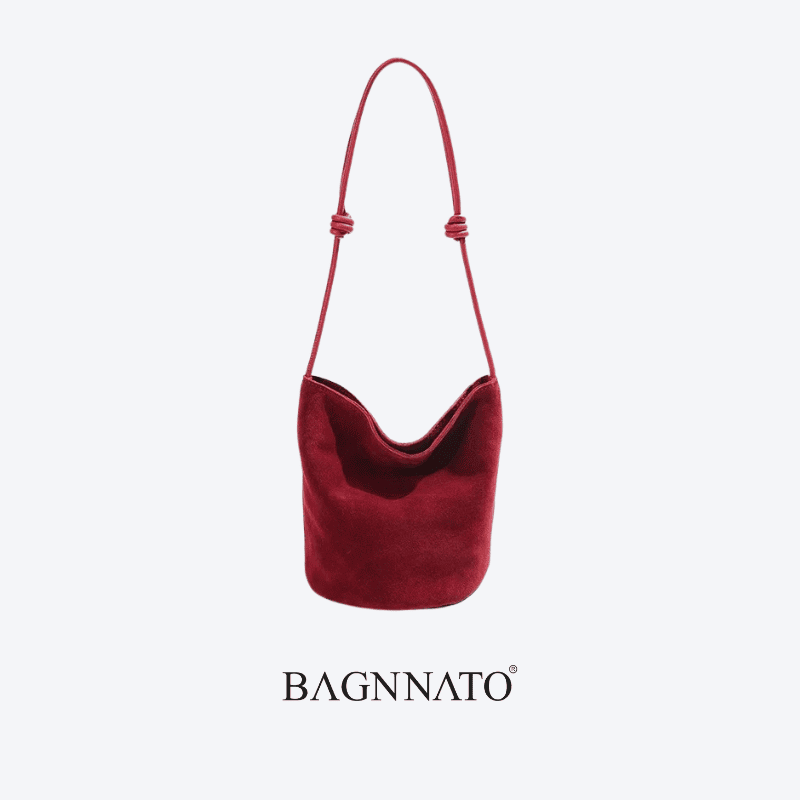 Bolsa em Couro Camurça Genuíno Feminina Lunna