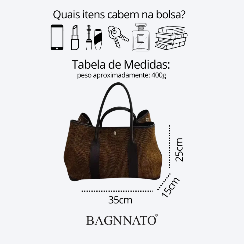 Bolsa em Couro PU e Lã Feminina Brigitta