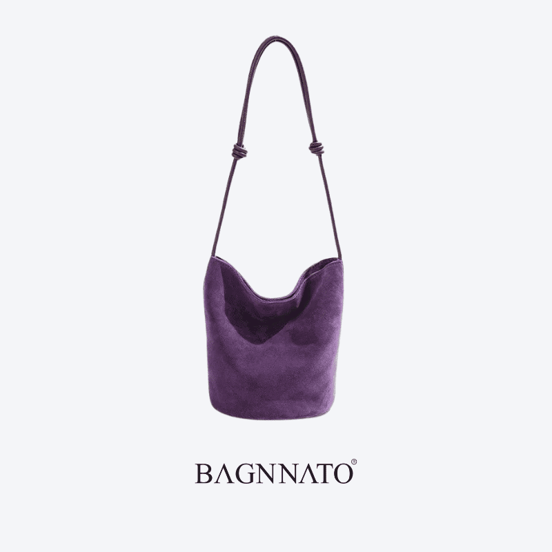 Bolsa em Couro Camurça Genuíno Feminina Lunna