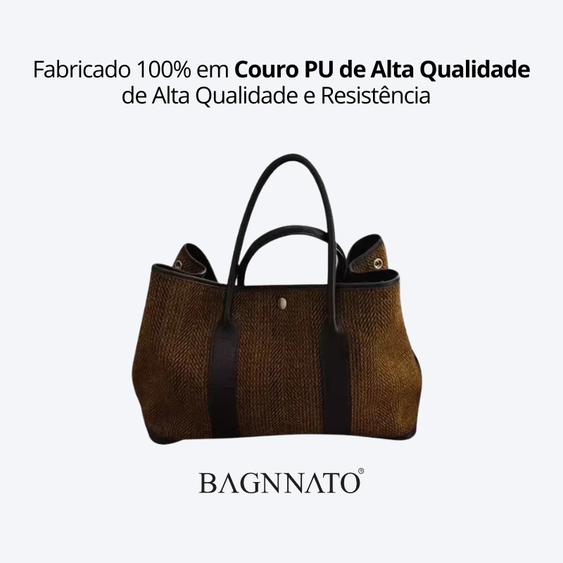 Bolsa em Couro PU e Lã Feminina Brigitta