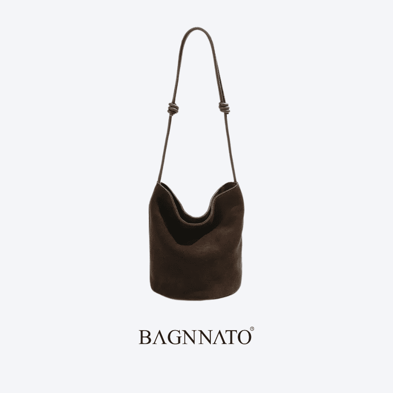 Bolsa em Couro Camurça Genuíno Feminina Lunna