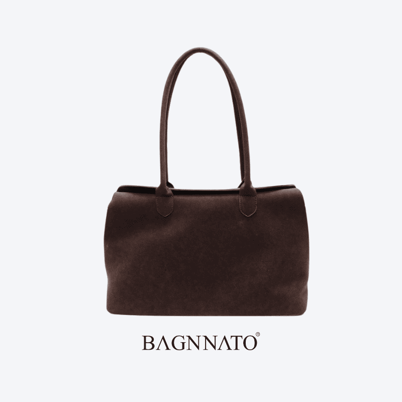 Bolsa em Couro Camurça Genuíno Feminina Liora