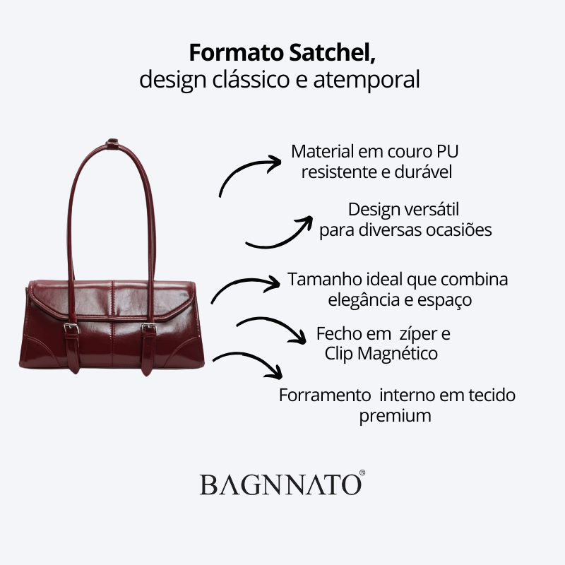 Bolsa Satchel em Couro Feminina Amélisse