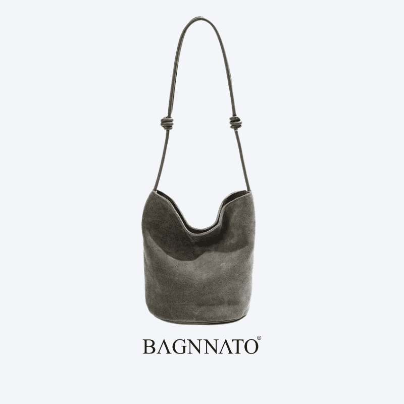 Bolsa em Couro Camurça Genuíno Feminina Lunna