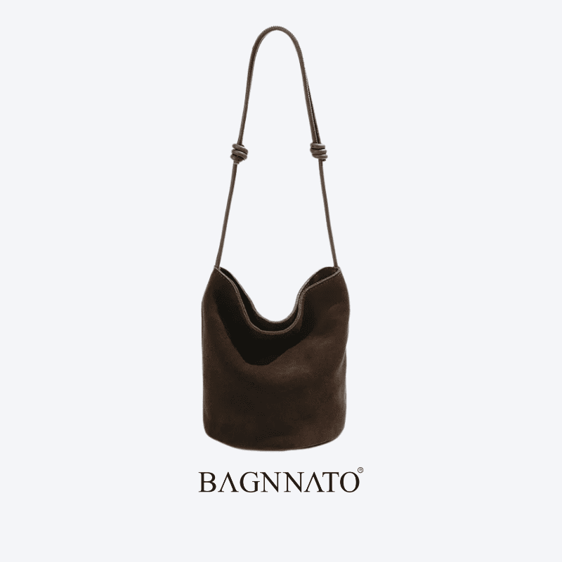 Bolsa em Couro Camurça Genuíno Feminina Lunna