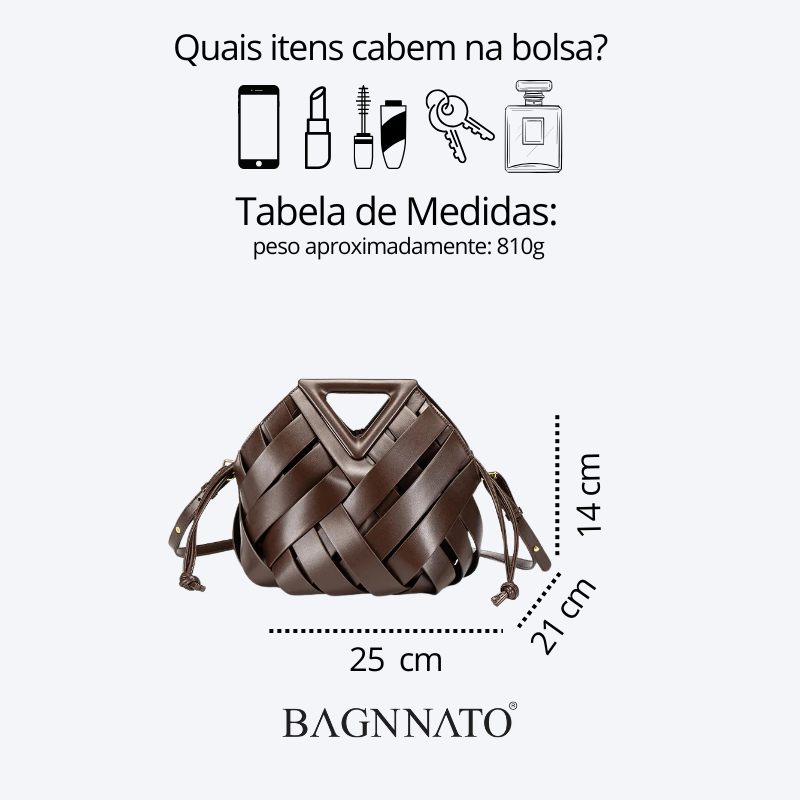 Bolsa Satchel em Couro Feminina Lune