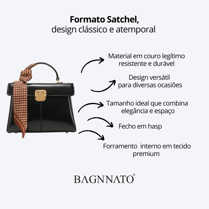 Bolsa Satchel em Couro Feminina Giulessa