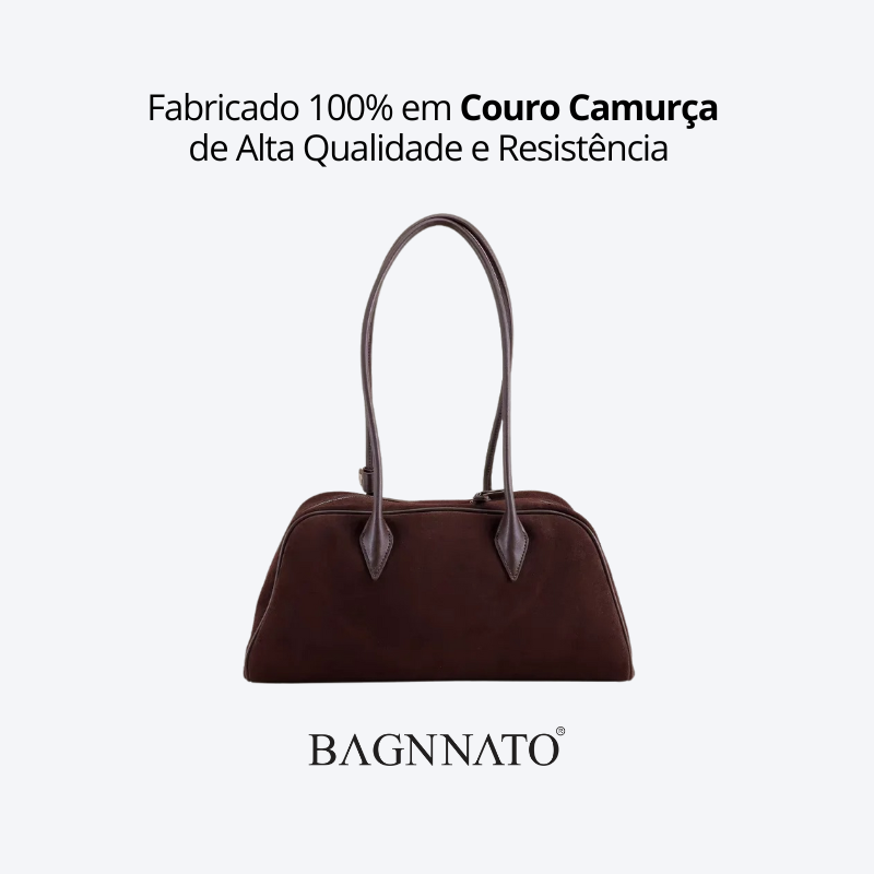 Bolsa em Couro Camurça Genuíno Feminina Maia