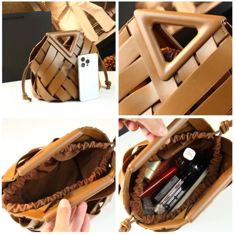 Bolsa Satchel em Couro Feminina Lune