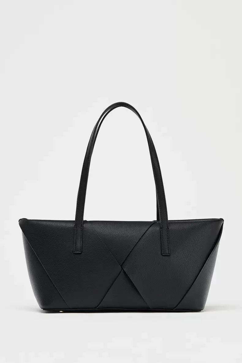 Bolsa de compras de tecido longo, bolsa tote elegante com alça superior, bolsa de ombro simples de cor sólida, bolsas femininas design de luxo