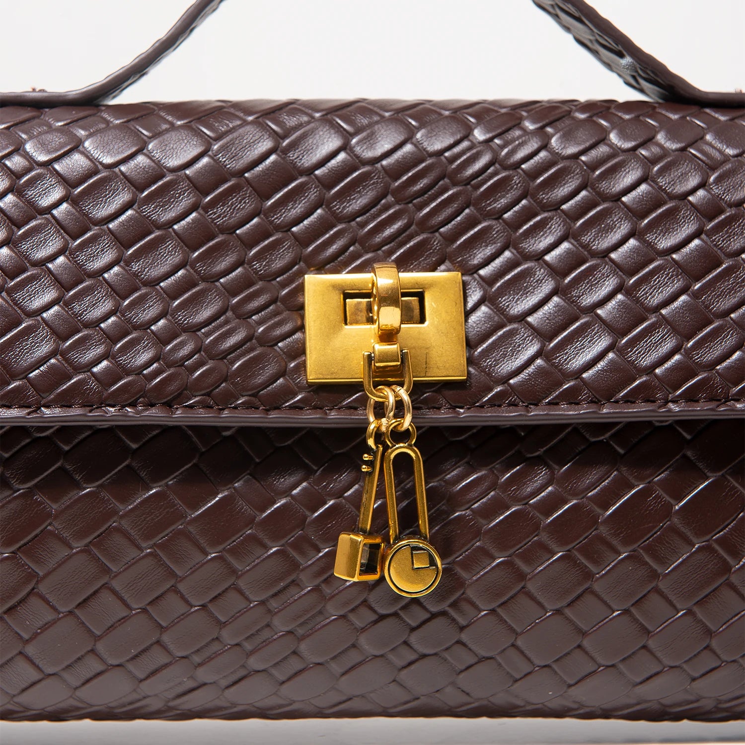 Baguette tecido de couro artificial retrô, embreagem feminina flip, bolsa de noite elegante, carteira borgonha, festa de vestido feminino, item de casamento (padrão aleatório)