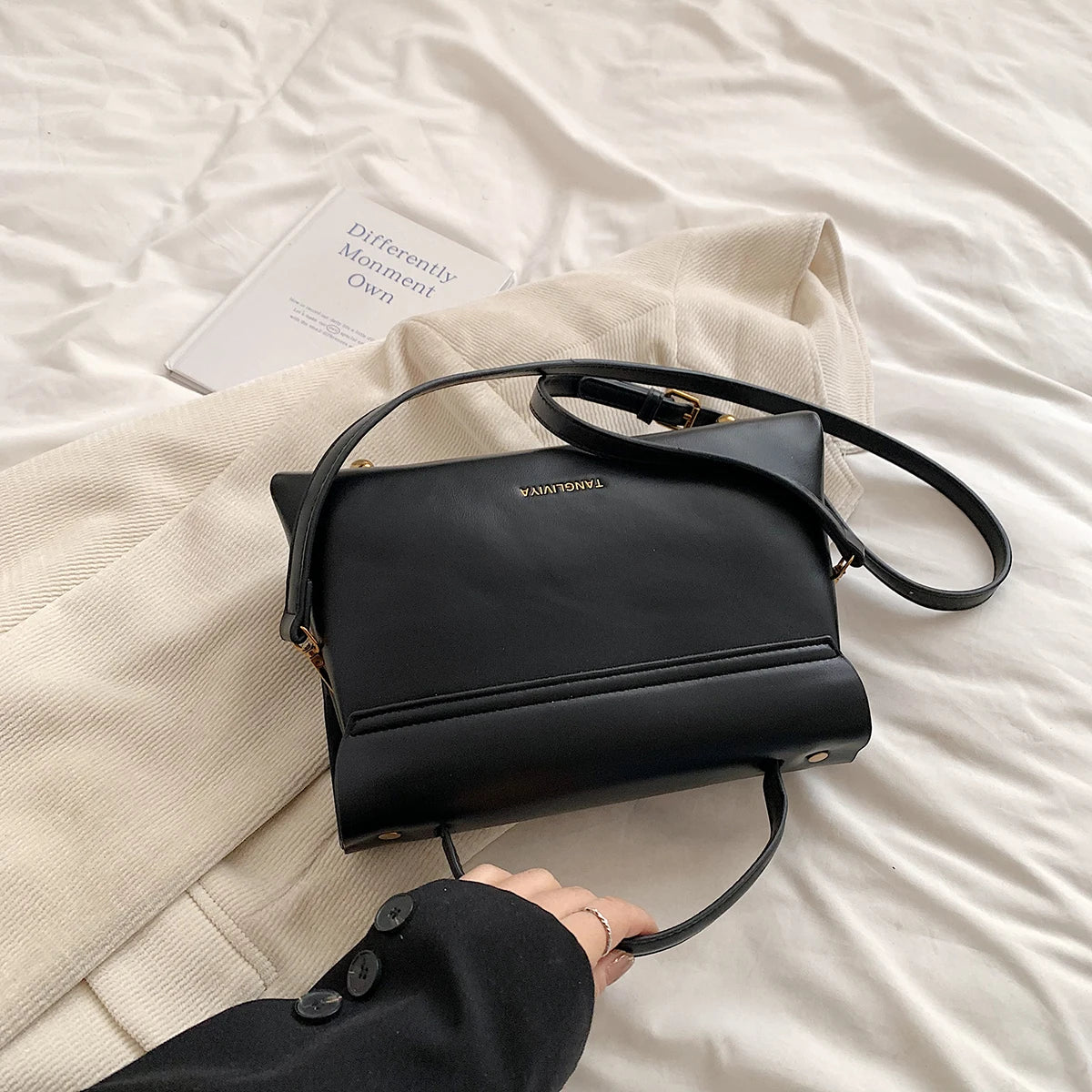 Leftside simples pequenos sacos crossbody com alça curta para as mulheres 2024 nova tendência moda bolsa de ombro de couro bolsas femininas