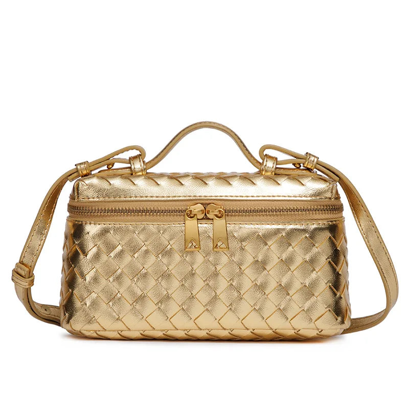 Bolsa feminina elegante e clássica inspirada na moda de Paris com pingente e logotipo vintage minimalista