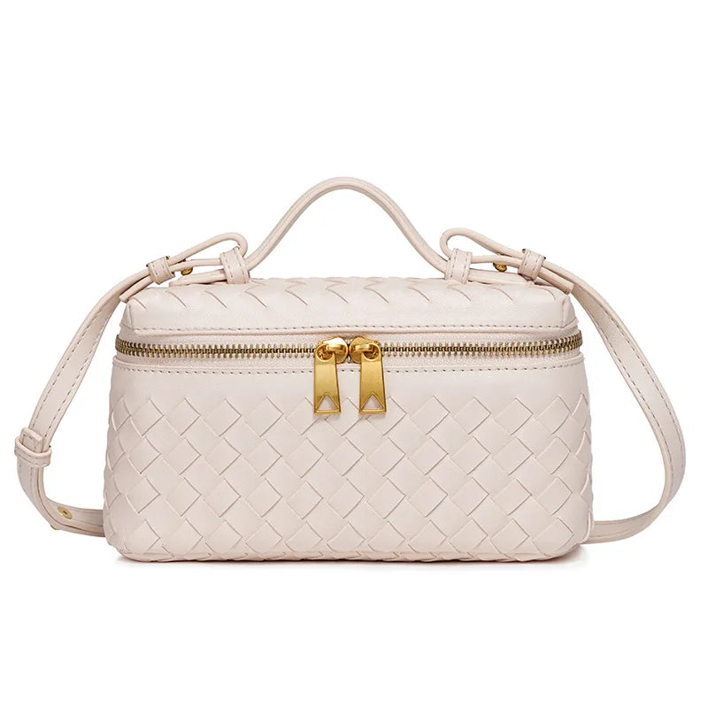 Bolsa feminina elegante e clássica inspirada na moda de Paris com pingente e logotipo vintage minimalista