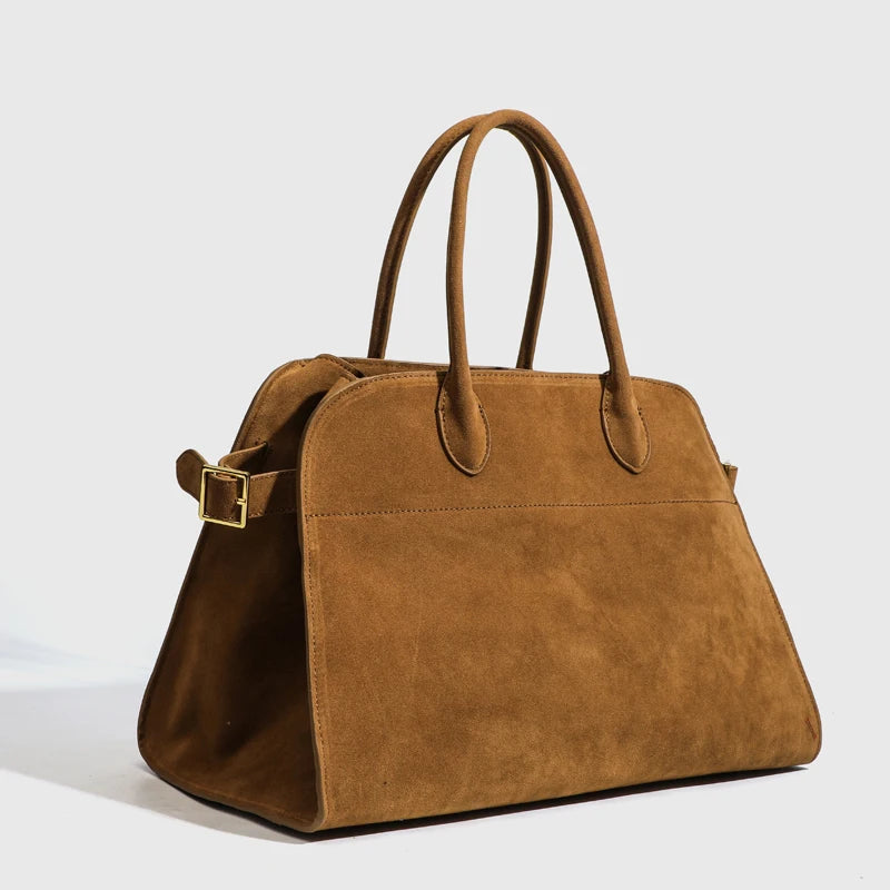 Vintage Faux Suede As sacolas para mulheres Bolsas de designer de luxo e bolsas 2024 Novo em couro PU Alça superior Grande capacidade Bolsa de ombro nas axilas alta qualidade Frete grátis