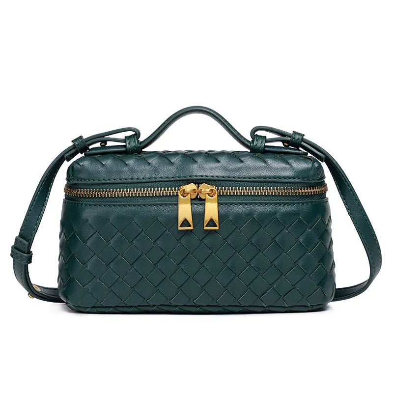 Bolsa feminina elegante e clássica inspirada na moda de Paris com pingente e logotipo vintage minimalista