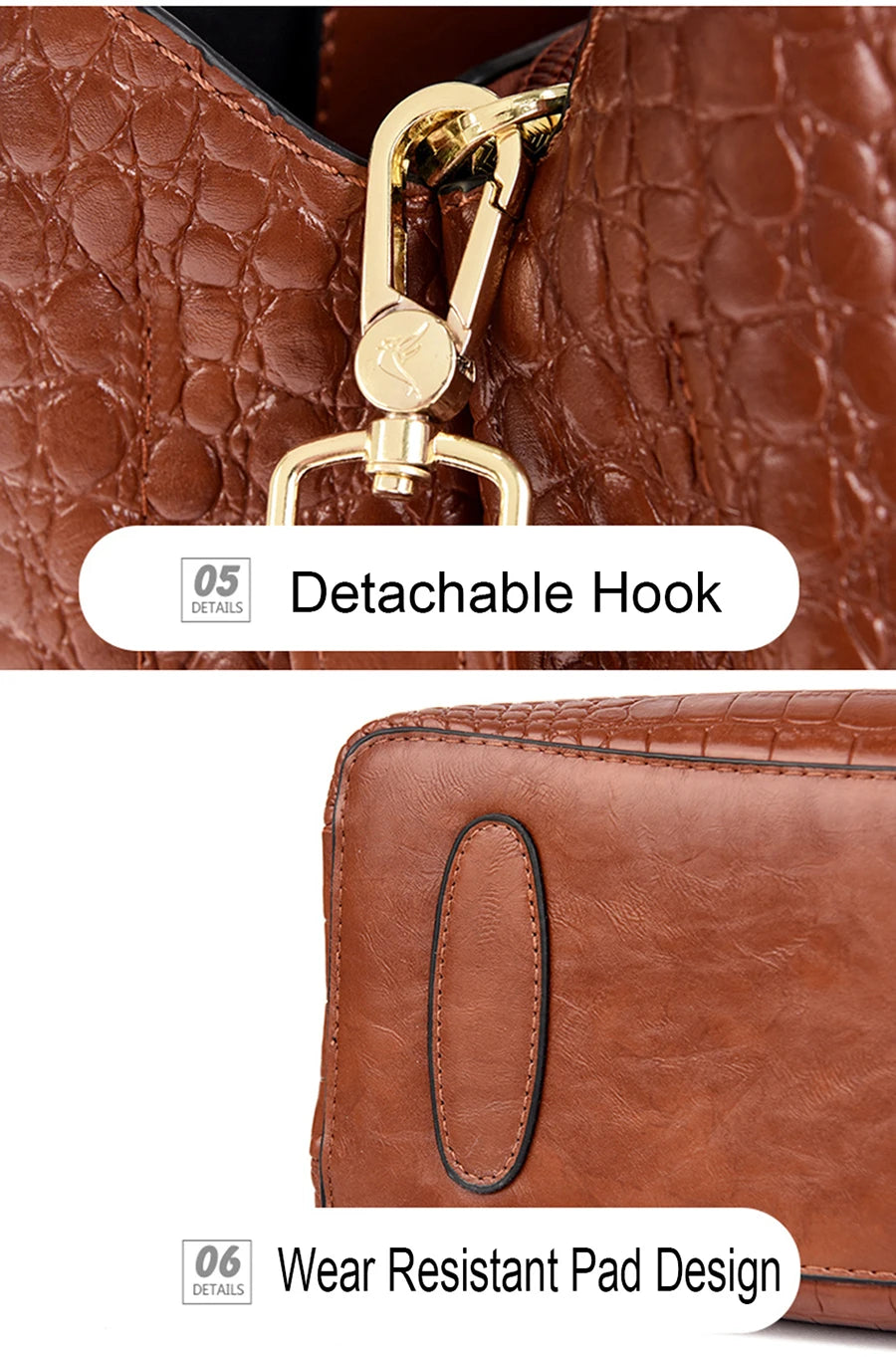 Famosa marca senhoras bolsas de alta qualidade crocodilo listra três sacos principais designer crossbody bolsa ombro para as mulheres sacola