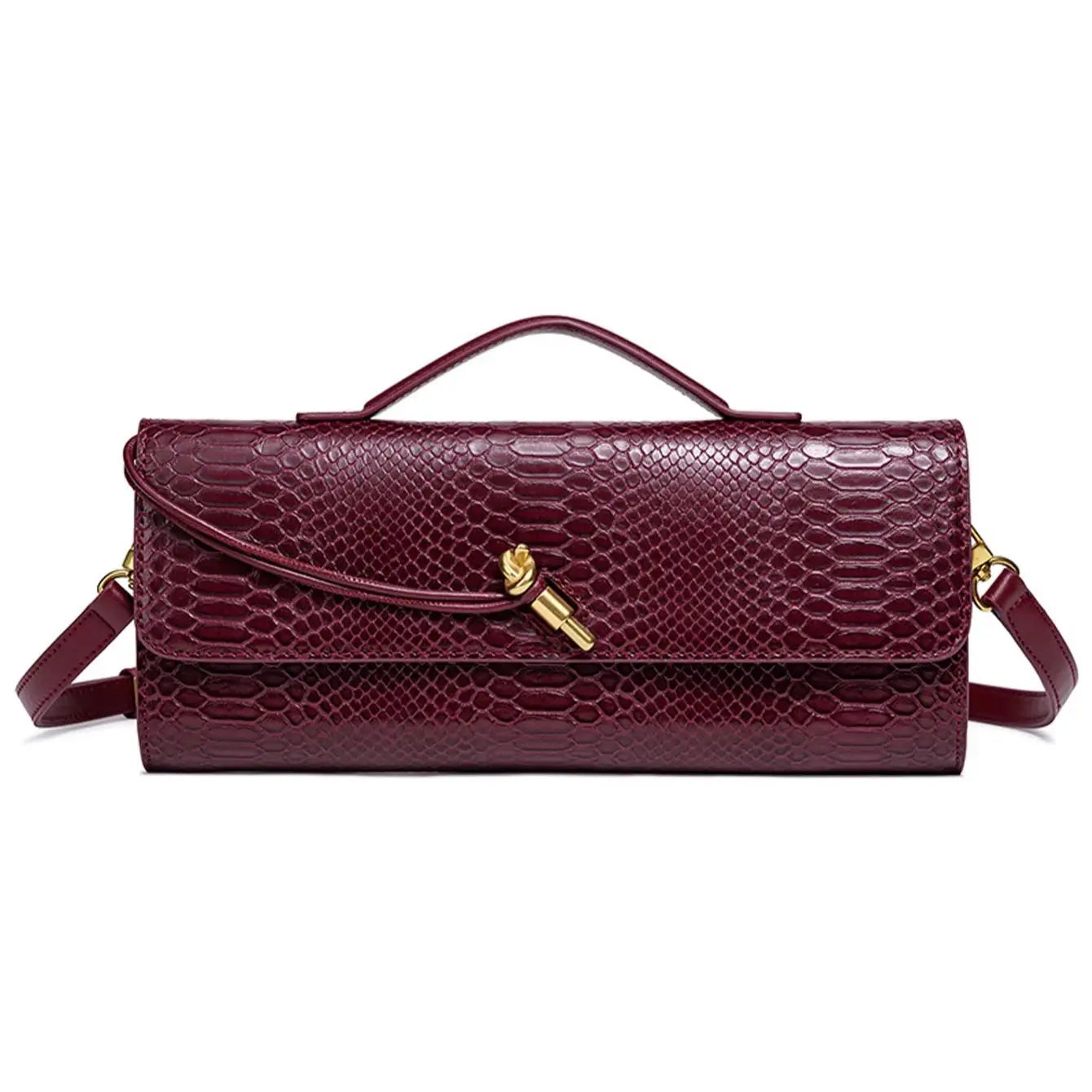 Saco borgonha cereja vermelho envelope vinho vermelho envelope de luxo nova bolsa moda europeia e americana crocodilo flip mão órgão b