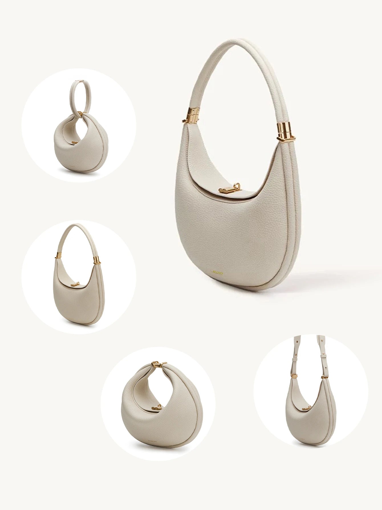 Bolsa crescente de pinho versátil, fresca e casual, elegante e luxuosa bolsa de axila de um ombro
