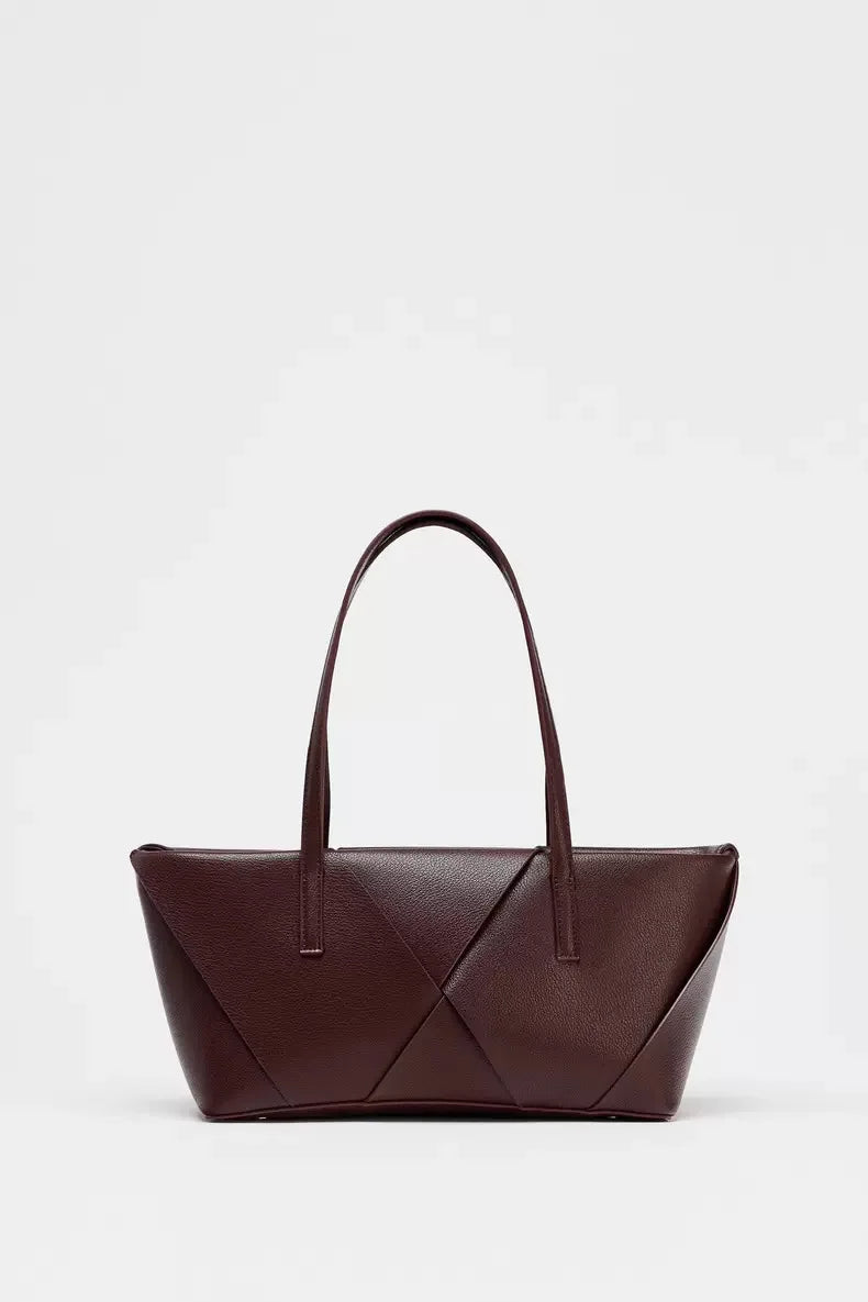 Bolsa de compras de tecido longo, bolsa tote elegante com alça superior, bolsa de ombro simples de cor sólida, bolsas femininas design de luxo