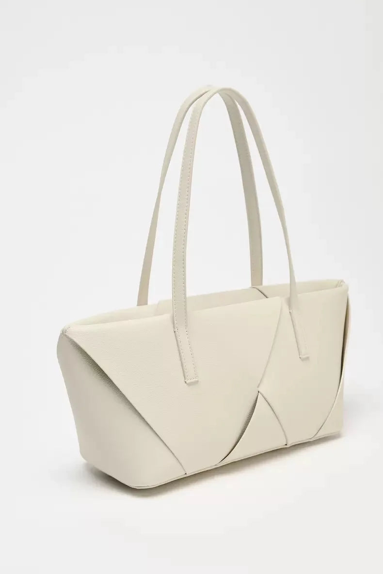 Bolsa de compras de tecido longo, bolsa tote elegante com alça superior, bolsa de ombro simples de cor sólida, bolsas femininas design de luxo