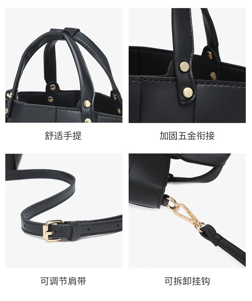 Bolsa tote pequena de tecido para mulheres com bolsa de couro vegano artesanal bolsa de ombro alça superior bolsa crossbody bolsas