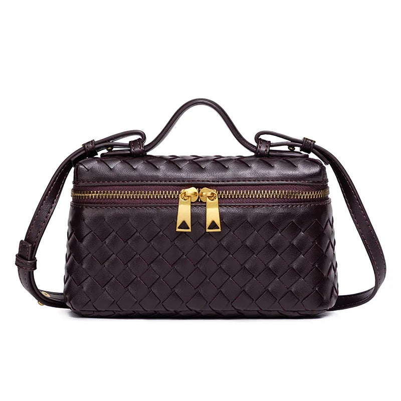 Bolsa feminina elegante e clássica inspirada na moda de Paris com pingente e logotipo vintage minimalista