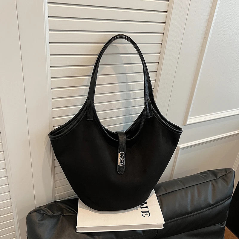 bolsa femimina bolsa grife luxo bolsa feminina elegante bolsas em promoção MOODS Mini Bucket Bolsas De Ombro Para As Mulheres Faux Suede Commuter Tote Bag Grande Capacidade Underarm Hobo Bag 2024 Inverno Novas Bolsas