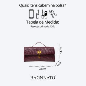 Bolsa Baguette em Couro Feminina Viana