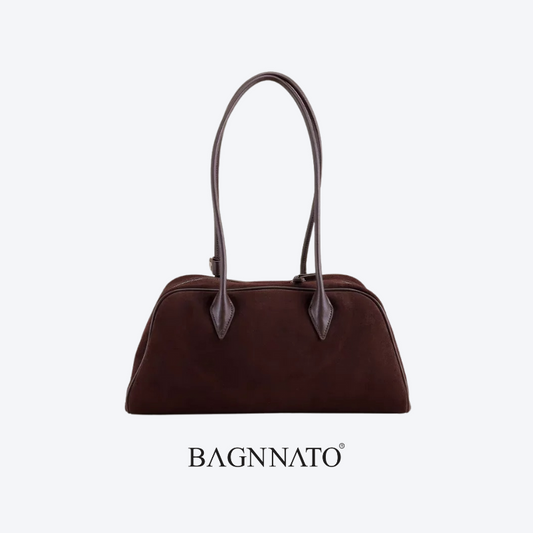 Bolsa em Couro Camurça Genuíno Feminina Maia