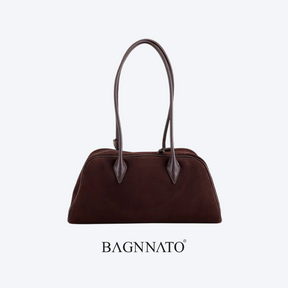 Bolsa em Couro Camurça Genuíno Feminina Maia