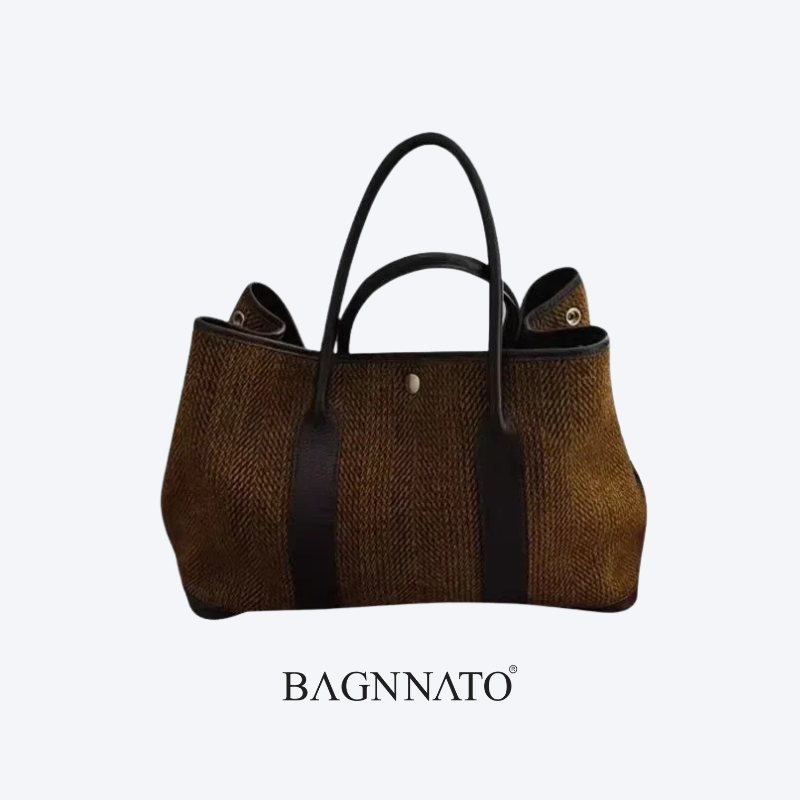 Bolsa em Couro PU e Lã Feminina Brigitta