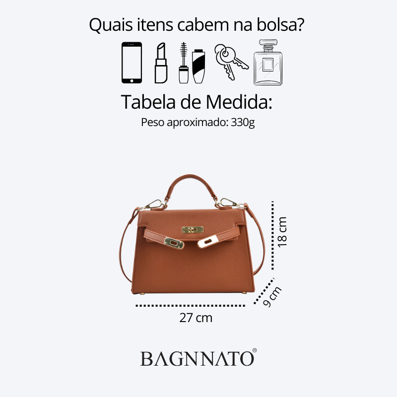 Bolsa Satchel em Couro feminina Kelly