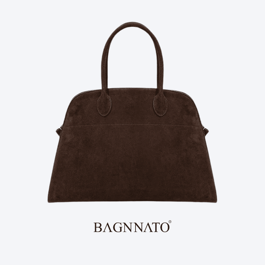 Bolsa em Couro Camurça Genuíno Feminina Alina