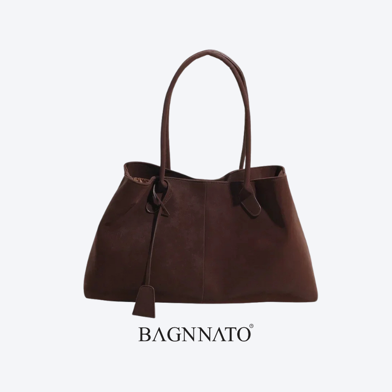 Bolsa em Couro Camurça Feminina Magda