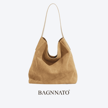 Bolsa em Couro Camurça Genuíno Feminina Anabel