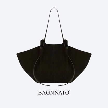 Bolsa em Couro Camurça Genuíno Feminina Felina