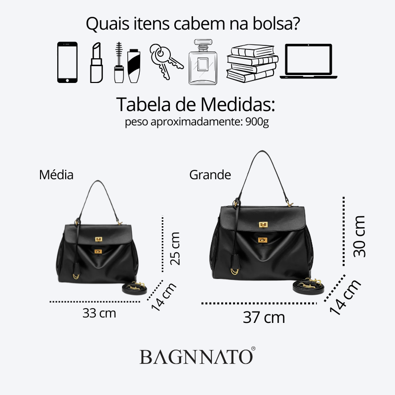 Bolsa Tote em Couro Feminina Magna