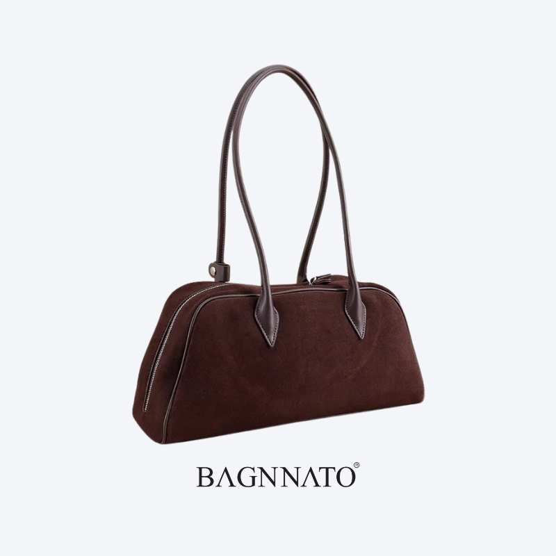 Bolsa em Couro Camurça Genuíno Feminina Maia