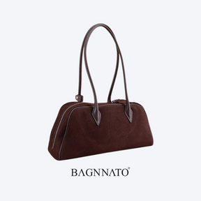 Bolsa em Couro Camurça Genuíno Feminina Maia