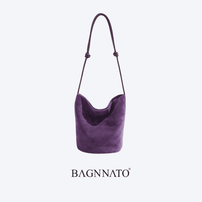 Bolsa em Couro Camurça Genuíno Feminina Lunna