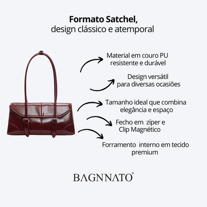 Bolsa Satchel em Couro Feminina Amélisse