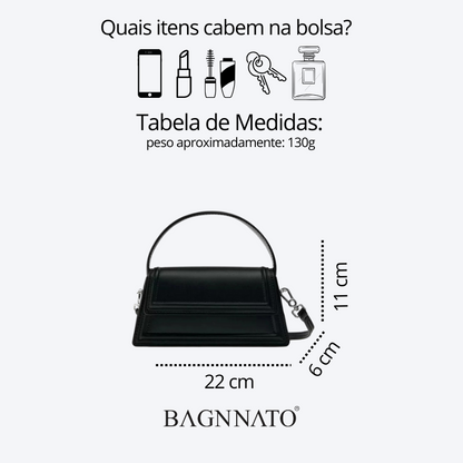 Bolsa Satchel em Couro Feminina Yelena