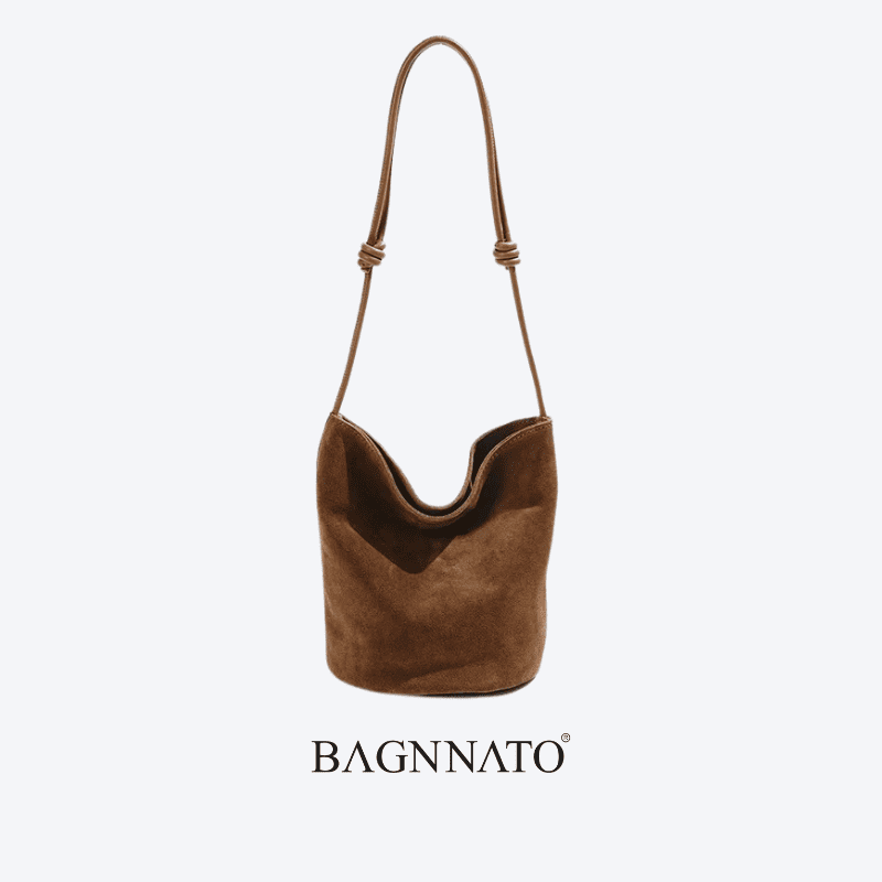 Bolsa em Couro Camurça Genuíno Feminina Lunna