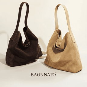 Bolsa em Couro Camurça Genuíno Feminina Anabel