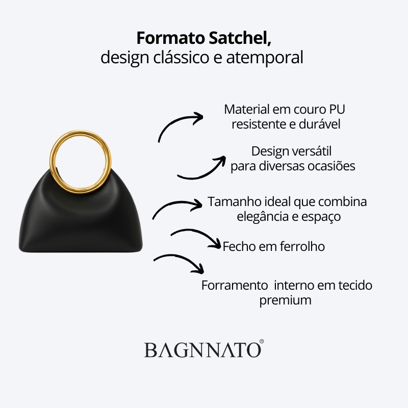 Bolsa Satchel em Couro Feminina Rosanette