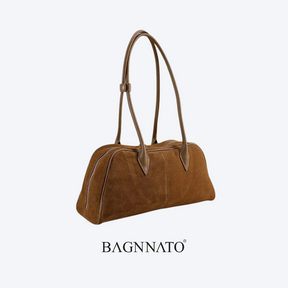 Bolsa em Couro Camurça Genuíno Feminina Maia