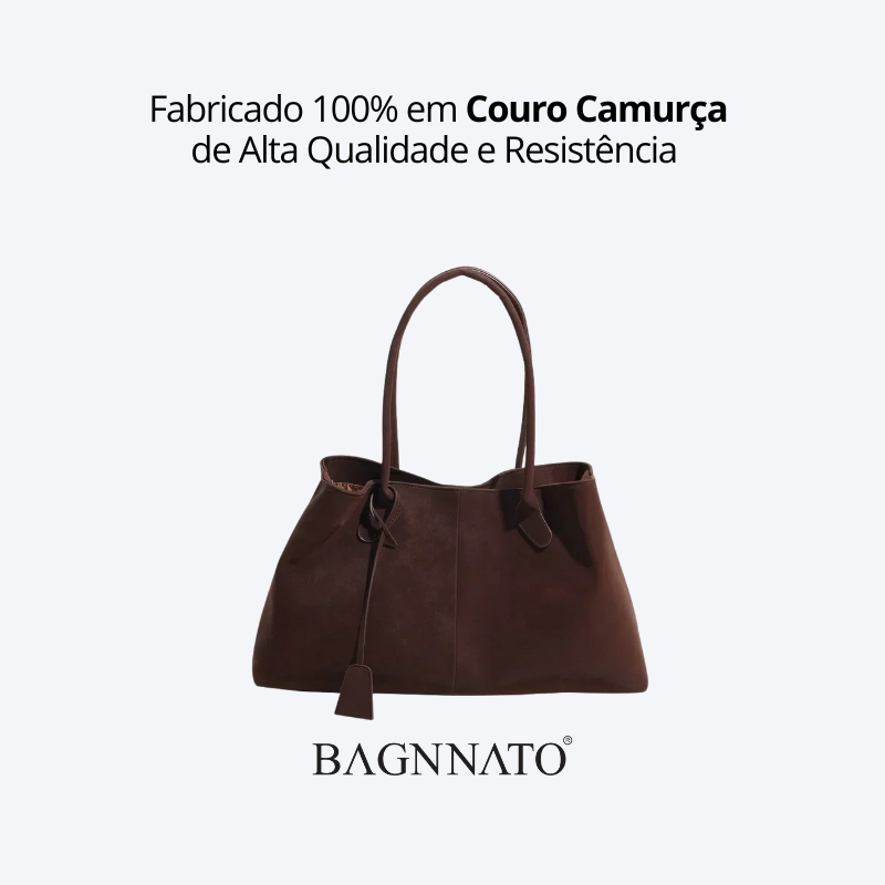 Bolsa em Couro Camurça Feminina Magda